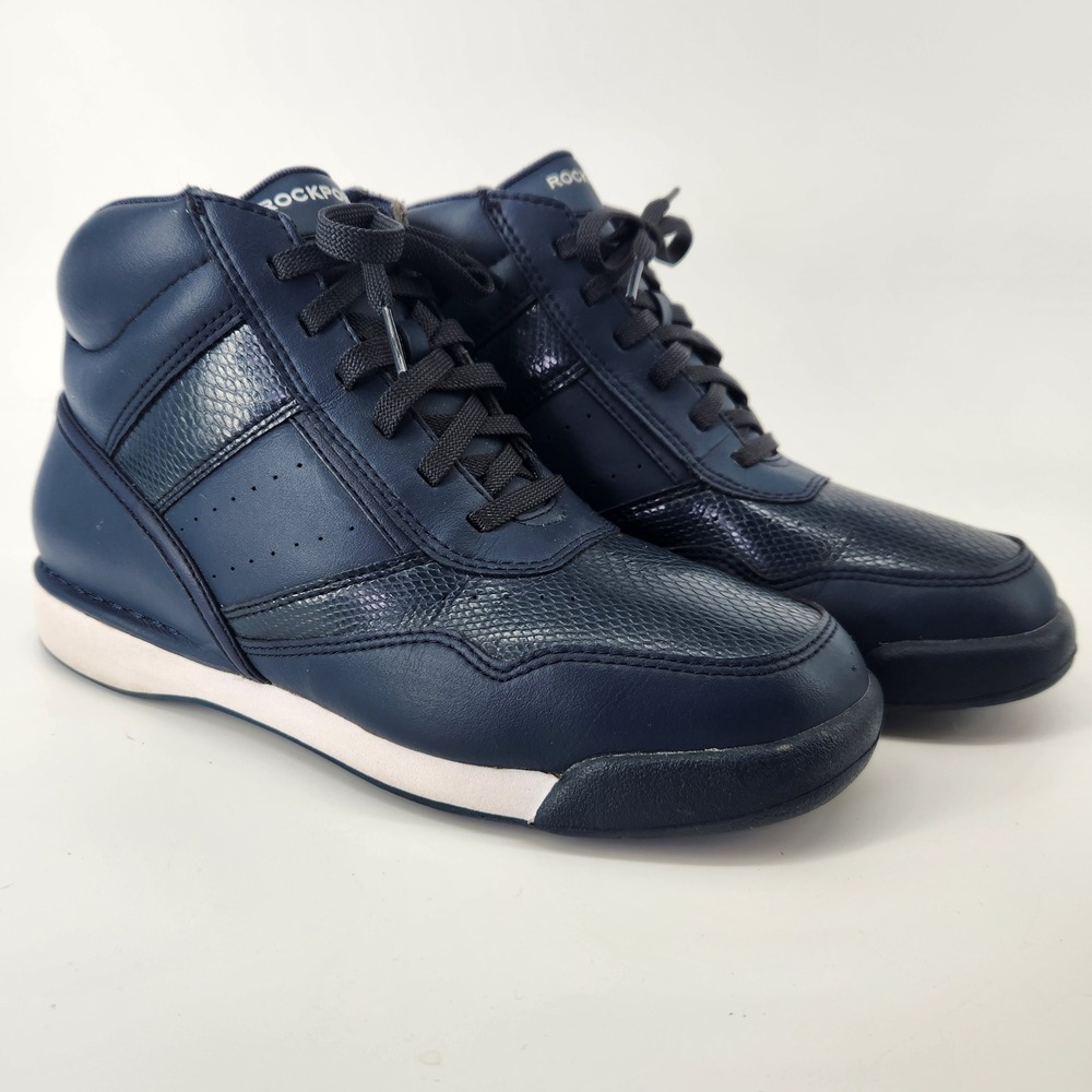 Rockport Mens M75896 Navy Blue High Top Sneakers Shoes Size 9 M